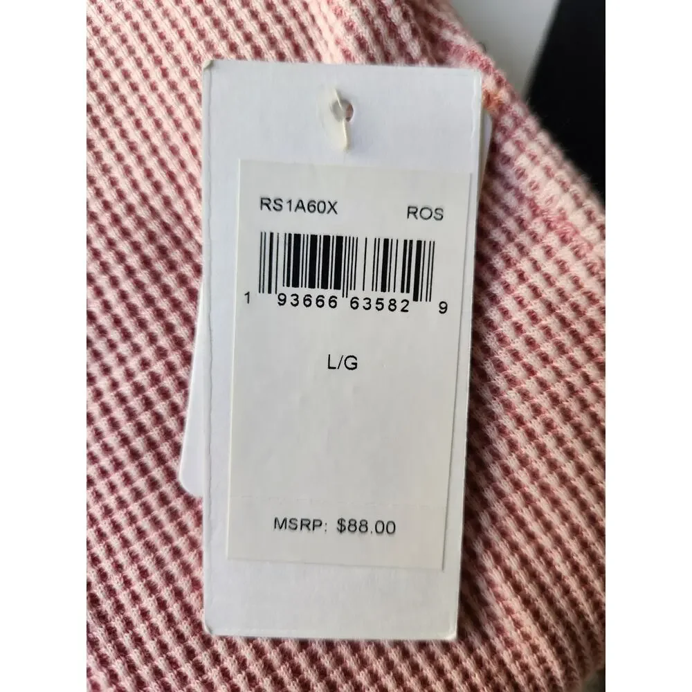 Splendid Mineral Wash Waffle Knit Shorts – Pink, Size L, New with Tags - Picture 4 of 4